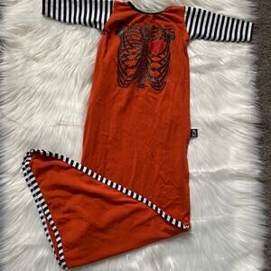 Rags to Raches Orange Skelly Pouch